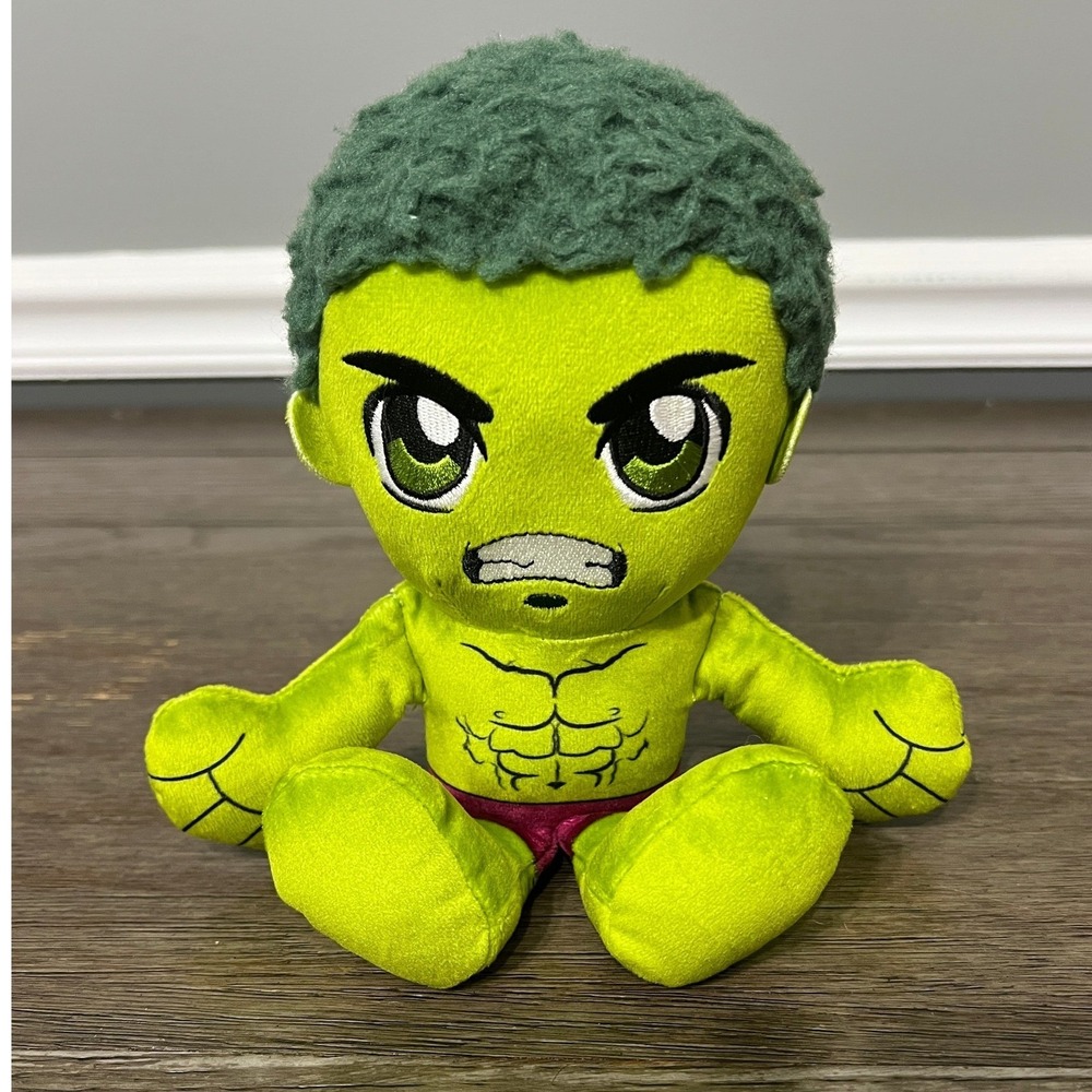 Marvel Incredible Hulk 8 Inch Kuricha Sitting Plush Bleacher Creatures Green Toy